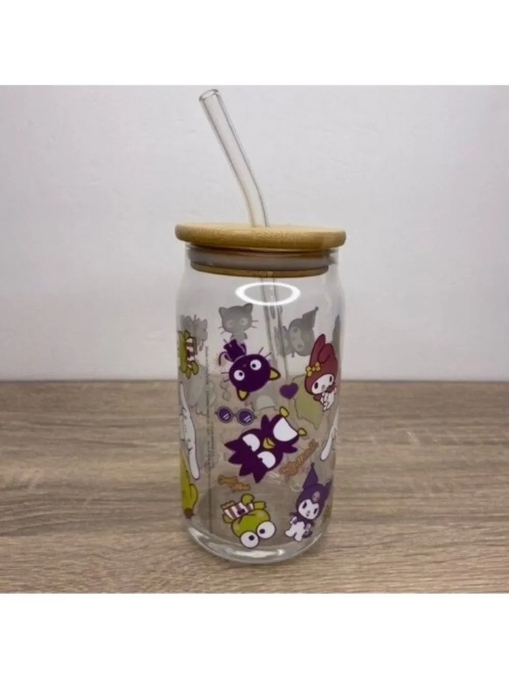 Hello Kitty & Friends Glass Straw Can Cup NEW